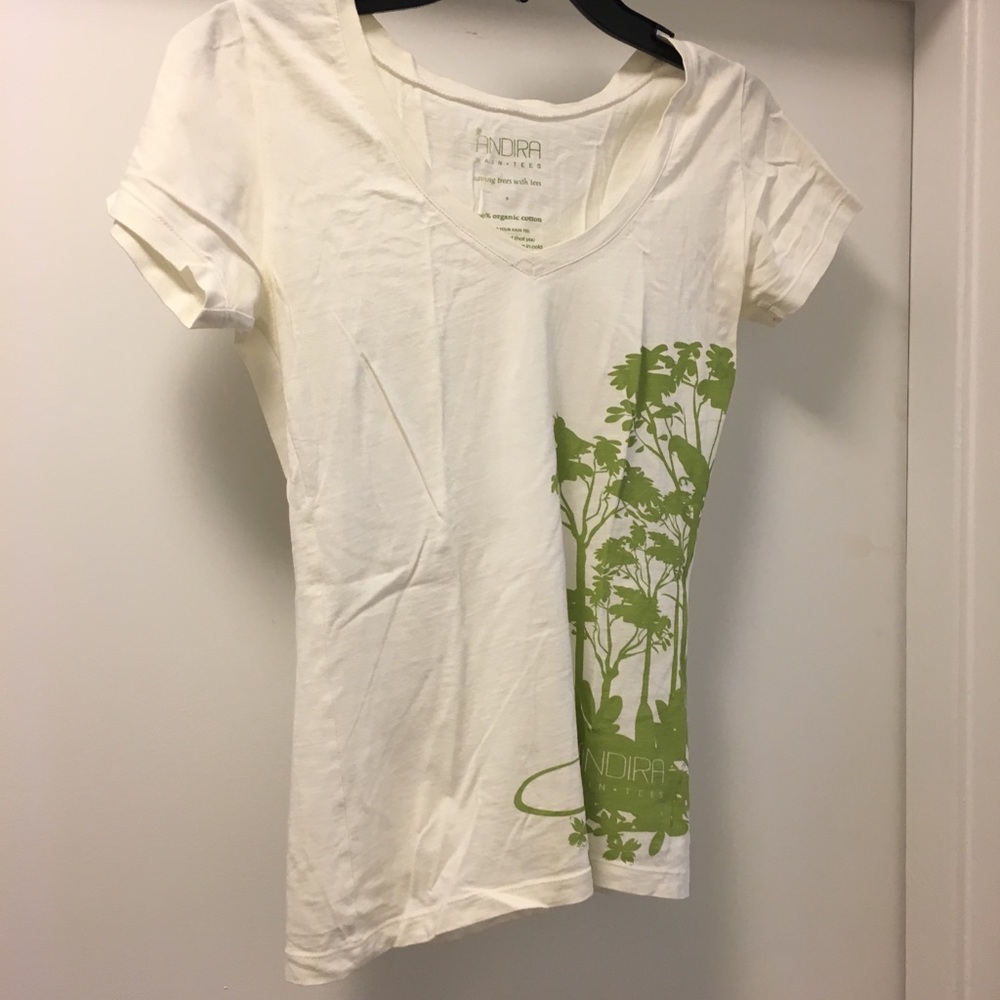 White V-neck t-shirt size S